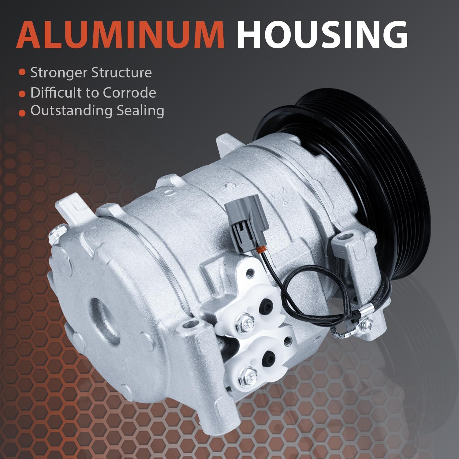 AC compressor Air Conditioning Compressor & A/C Clutch for Honda Accord 2.4 2.4L 2003 2004 2005 2006 2007, 1521609, 38810RAAA01, 1028003, 1128003