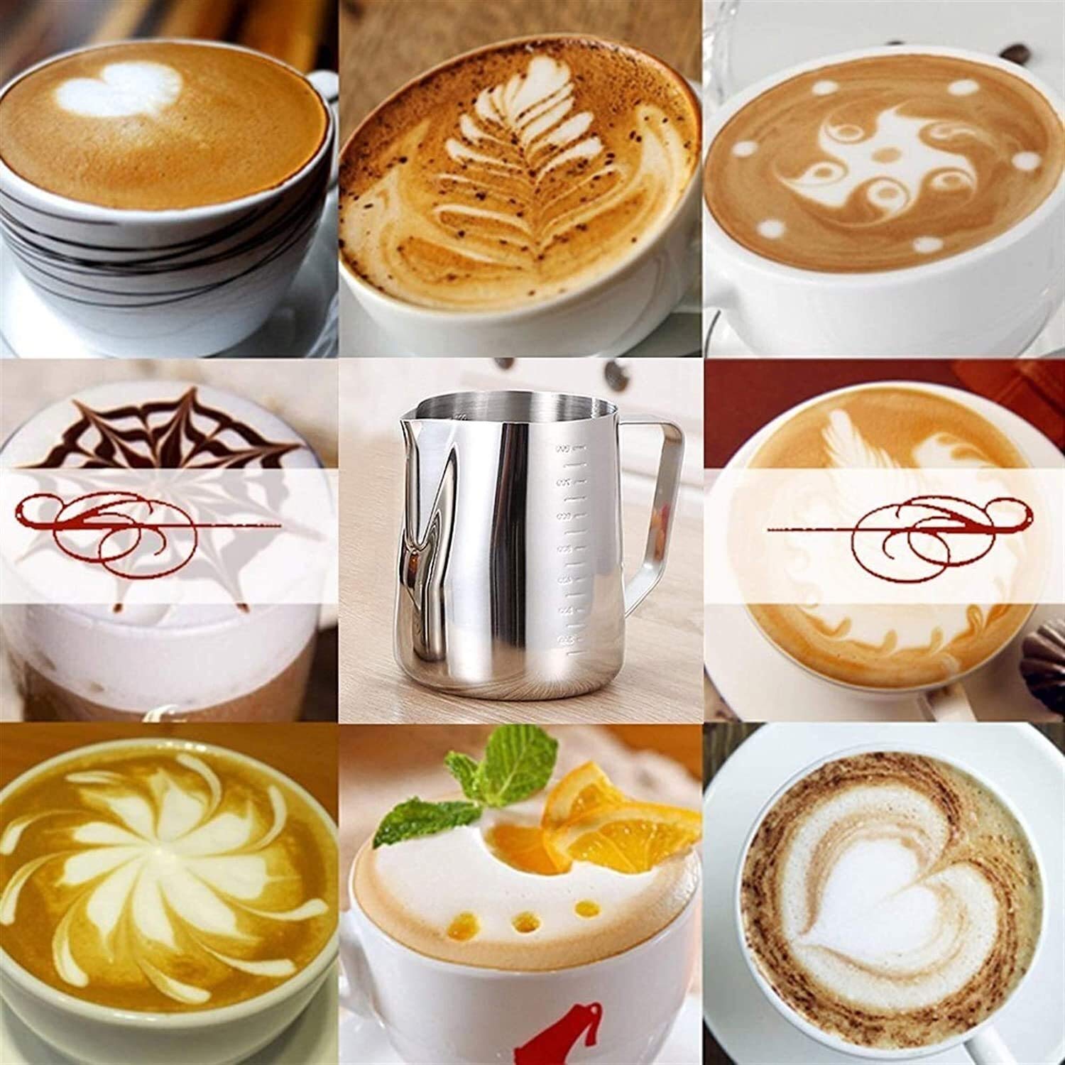 Lattiera Creamer Lanciatore Schiumoso in Acciaio Inossidabile Latte Scrupoloso Brocca caffè Espresso Barista Barista Artigianato caffè Latte Latte Frocio Brocca (Size : 1000ml)