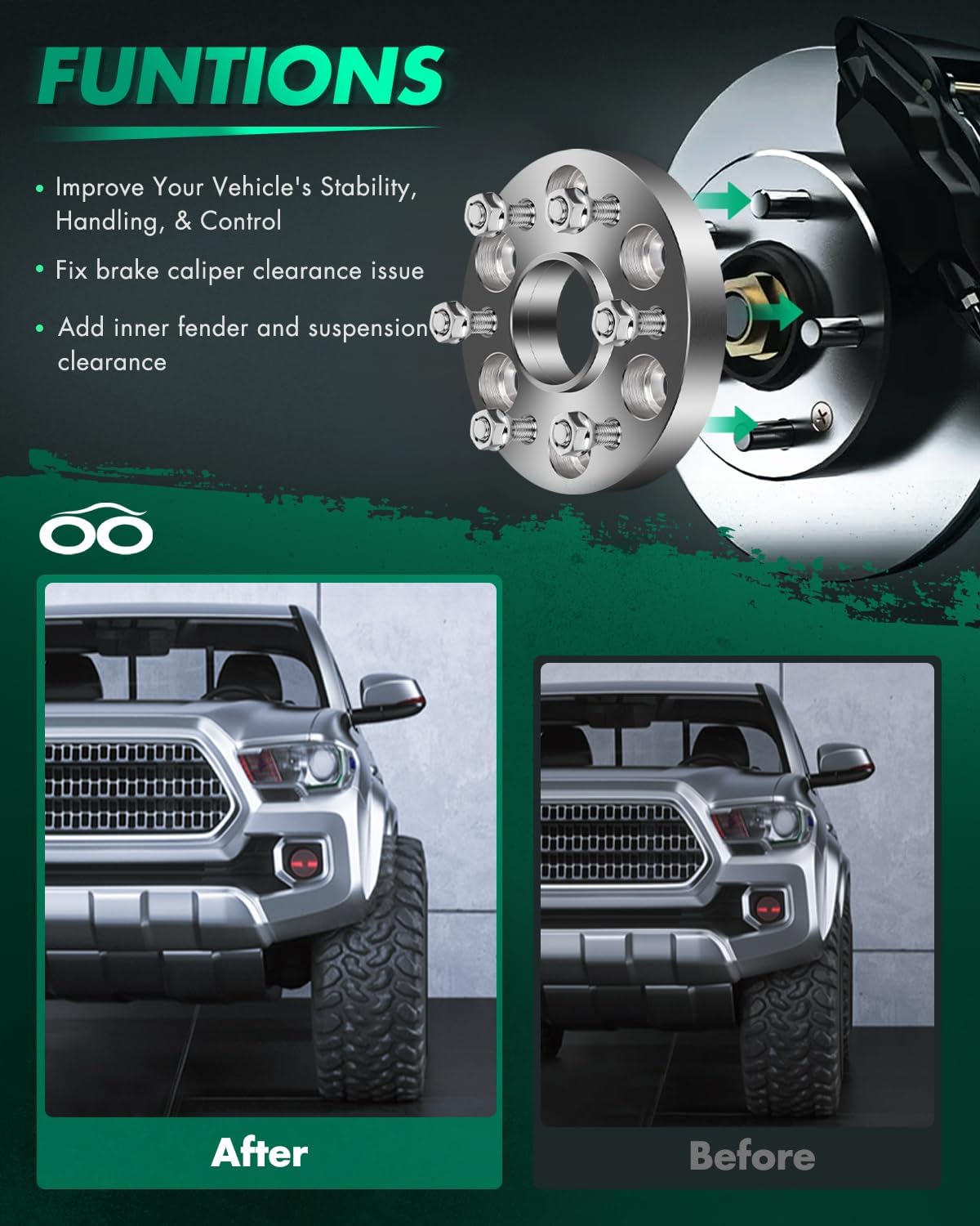 SCITOO 4Pcs Wheel Spacers 1 inch 6x120 Bore 66.9mm Studs 14x1.5 6 Lug Wheel Spacers Adapters Fit for for Chevrolet Traverse for Chevrolet Colorado for Chevrolet Blazer for GMC Acadia for GMC Canyon