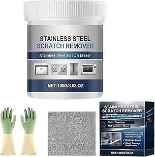 Stainless Steel Scratch Remover Kit, Stainless Steel Scratch Repair Kit, Polishing Repair 100g All-Purpose Restorer Rust Remover, for Stove Faucet Appliance Aluminum Restoration Maintenance (1 PCS)