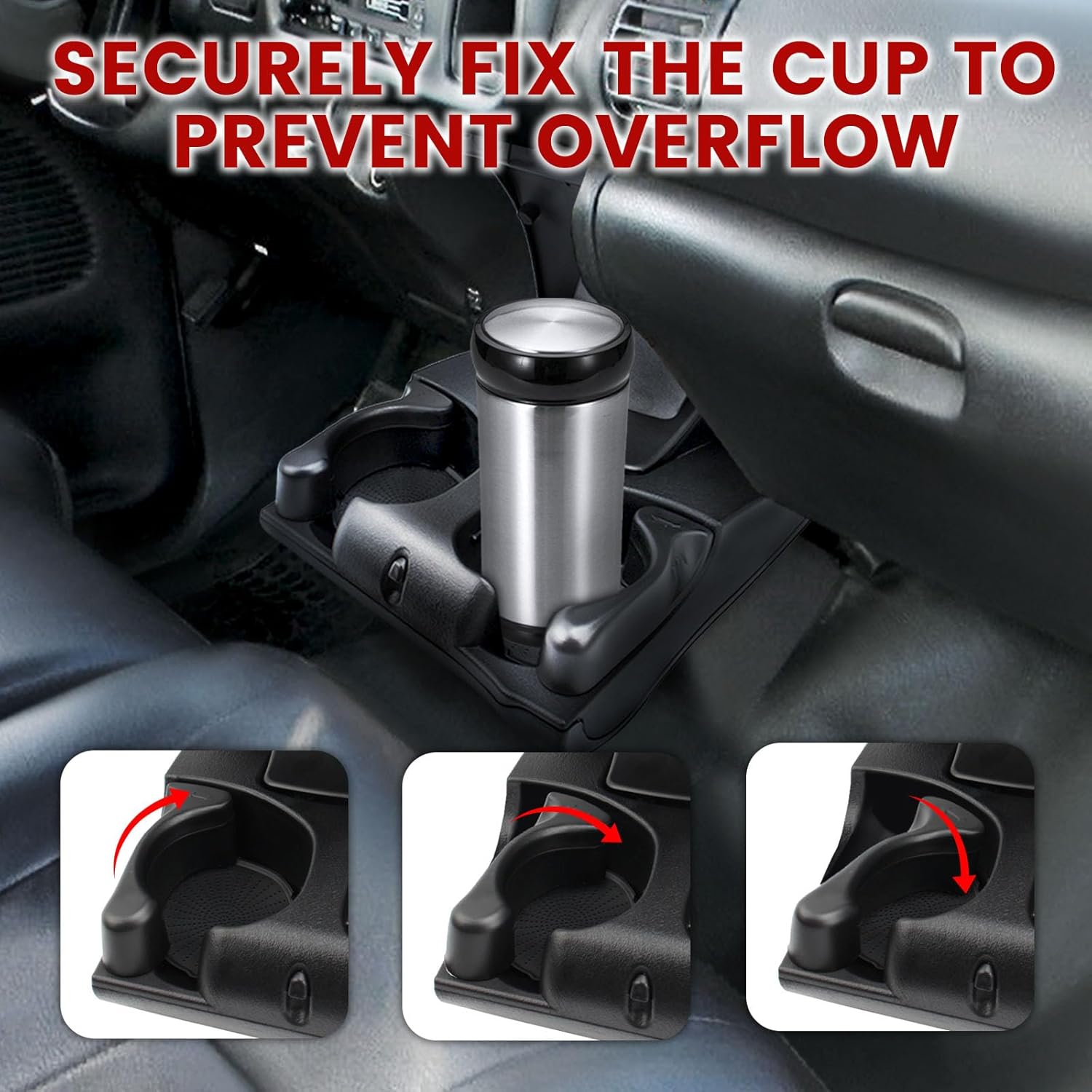 Plastic Dash Cup Holder Instrument Panel Replacement for Dodge Ram 1500 1998-2001 2500 3500 1998-2002 5FR421AZAE, 5FR421AZ