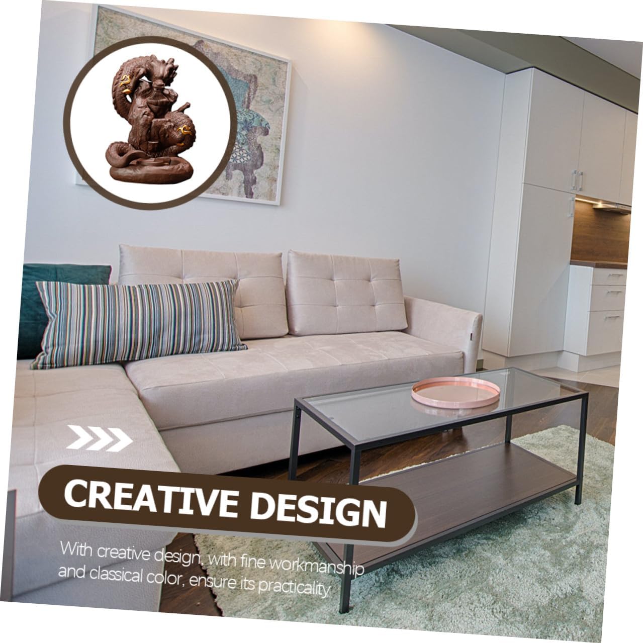 Purple Clay Backflow Incense Holder Decorative Censer with Backflow Cone Burner for Home Adornment and Aromatherapy Desktop Display