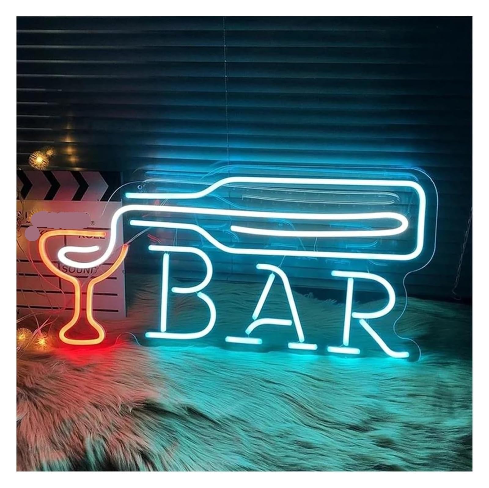 Señal de luz de neón Letrero de decoración luz neón LED para Fiestas, Clubes, restaurantes, Tiendas, Bares, dormitorios(B)
