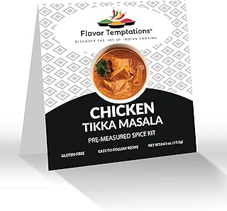 Chicken Tikka Masala spice kit by Flavor Temptations | Home Cook Authentic Indian food | Gluten Free, Salt Free, All Natural, Organic spices (1 Spice Kit)