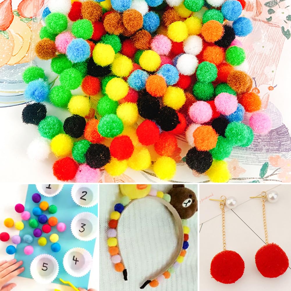 Sheryl&Rain 100 Pezzi Pon Pon Colorati 5 Cm - Per Lavoretti E Decorazioni | Morbidi E Non Sfilacciano - Foto 4