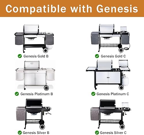 Miniatura 59 de Piezas de repuesto para parrilla Weber GS4 Spirit II 200 Series, Spirit II E-210, S-210 (control de montaje frontal), barras aromatizantes 7635