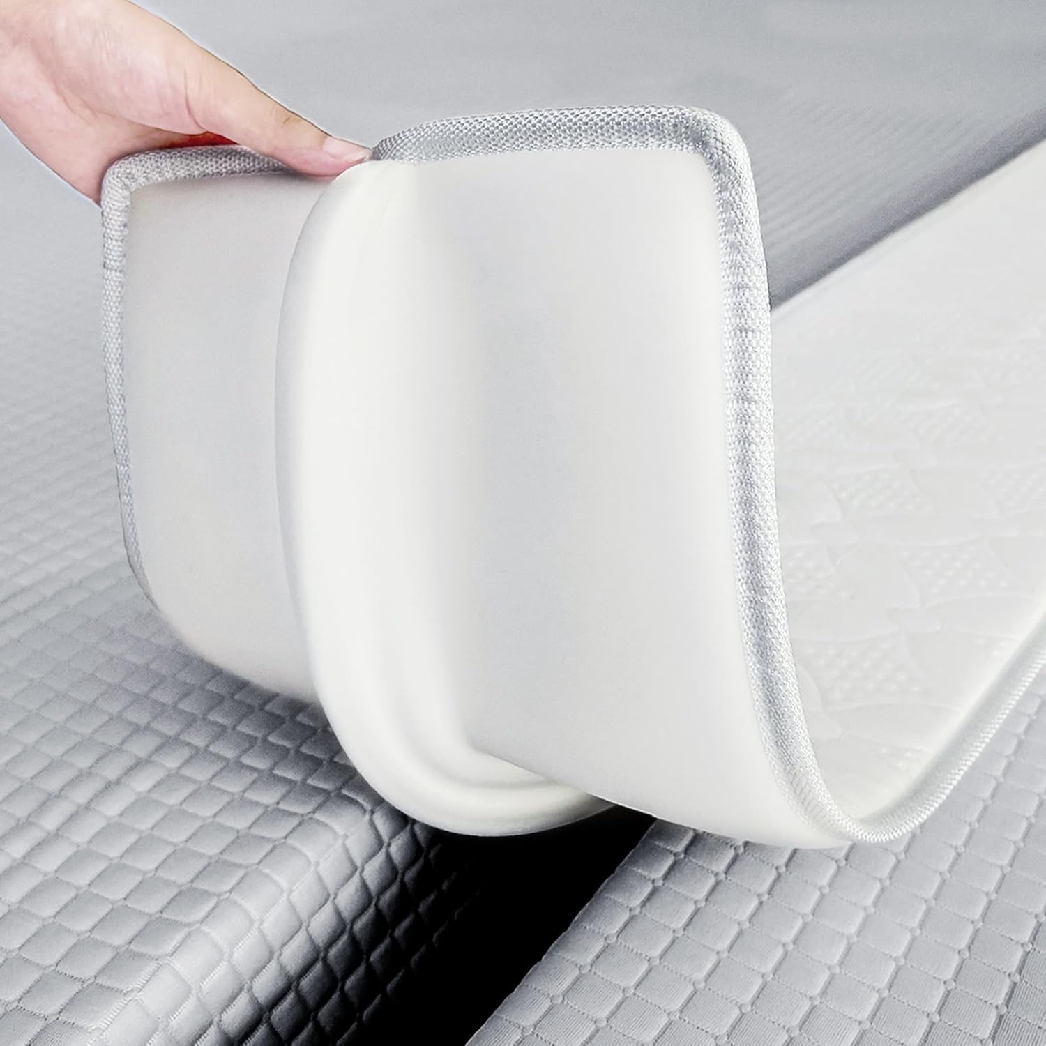 Asatdd Bed Bridge Twin Size to King Size Bed, Memory Foam