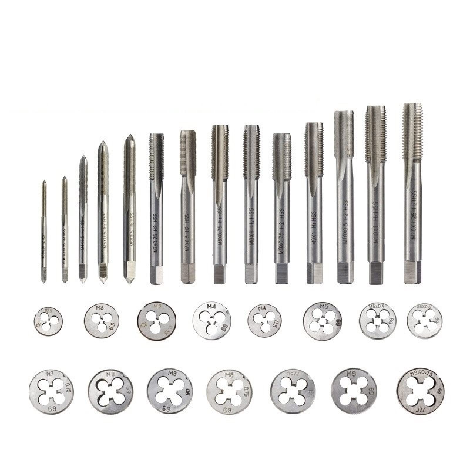 1 Juego de machos y terrajas de roscar de Metal para máquina, 2 Piezas M10 x 0,5