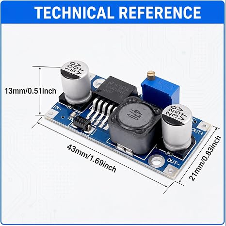 30-Pack LM2596 Buck Converter, DC-DC Step Down, Adjustable