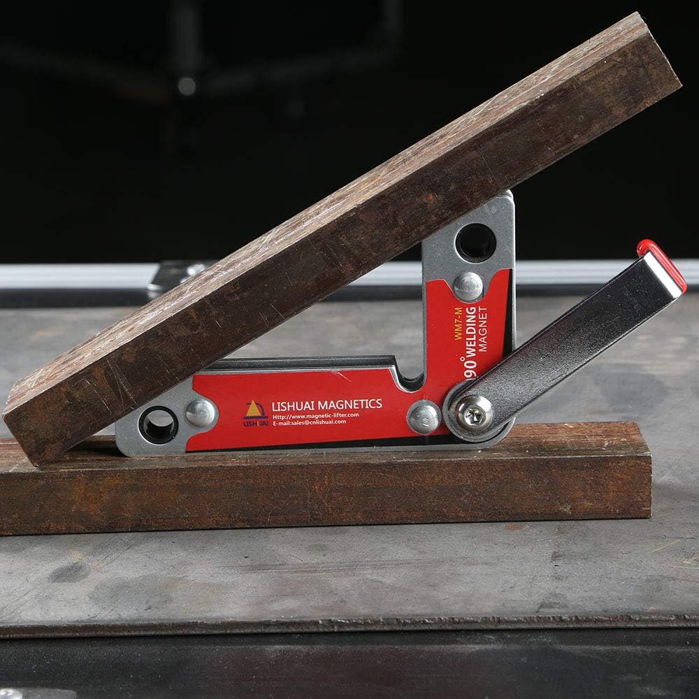 LISHUAI New Item 2pcs/pack Neodymium Magnet Welding Clamp/90 Degree Permanent NdFeB Welding Magnet with Handle