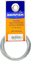 BemFixa ARAME GALVANIZ.18(1, 24MM) ROLO, CINZA