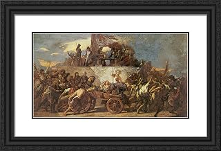 ArtDirect Couture, Thomas 24x17 Black Ornate Framed Art Print with Double Matting Titled: The Enrollment of the Volunteers of 1792