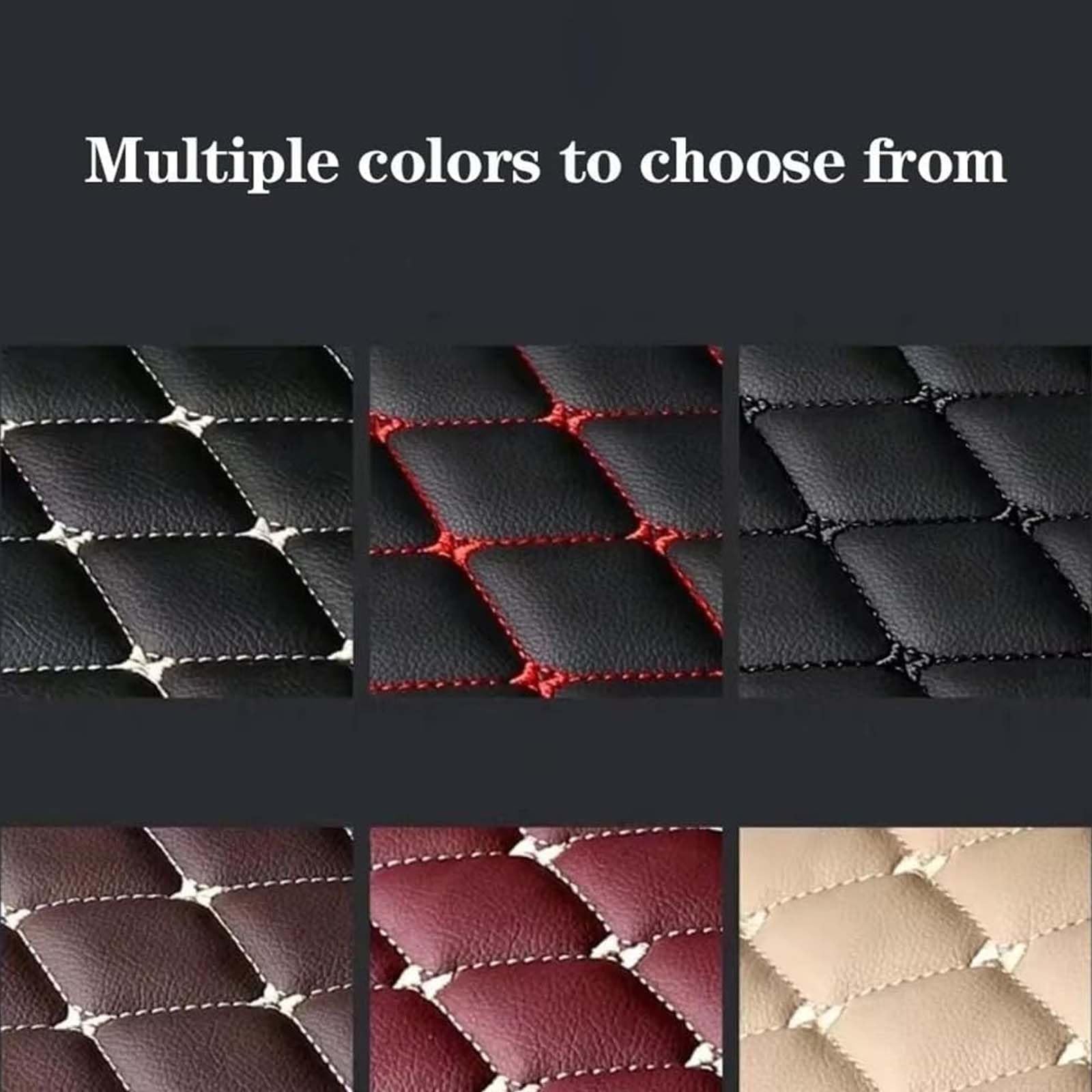 Cuir Tapis Coffre Voiture pour Audi TT 4 Seats MK3 2015-2023, Tapis de Coffre sur Mesure Imperméable Antidérapant Doublure Anti Rayures Accessories,C/BlackRed