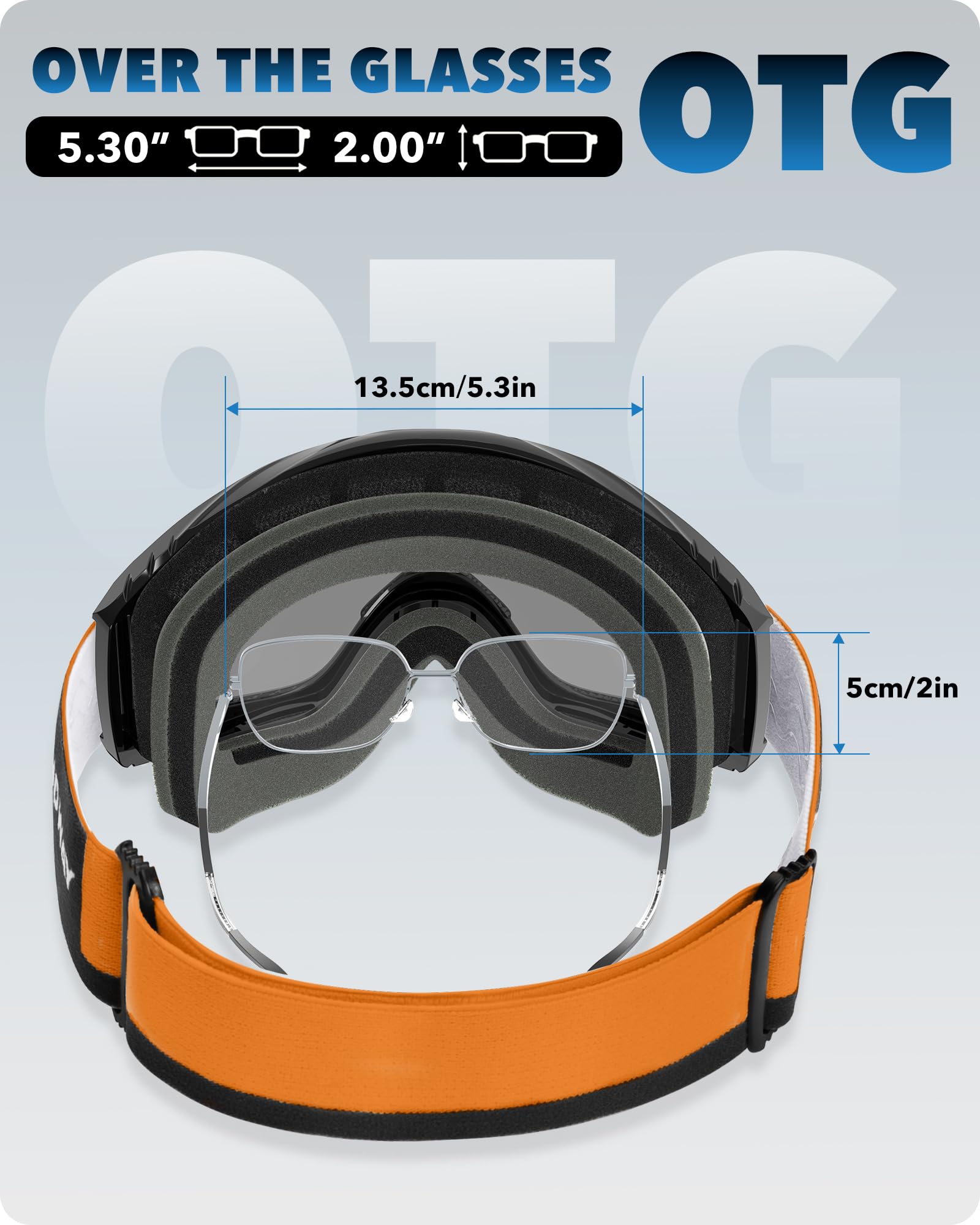 Findway Maschere da Sci, Occhiali Sci Donna Uomo, Maschera da Snowboard e Sci per Occhiali da Vista OTG,Anti-UV Protezione UV Anti-Nebbia Specchiato Sfericamente