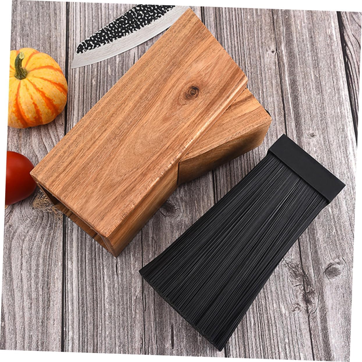 1pc Acacia Knife Holder Practical Kitchen Utensil Organizer for Simple and Clean Storage Multifunctional Design Easy to Disassemble for Home Cooking and Food Preparation