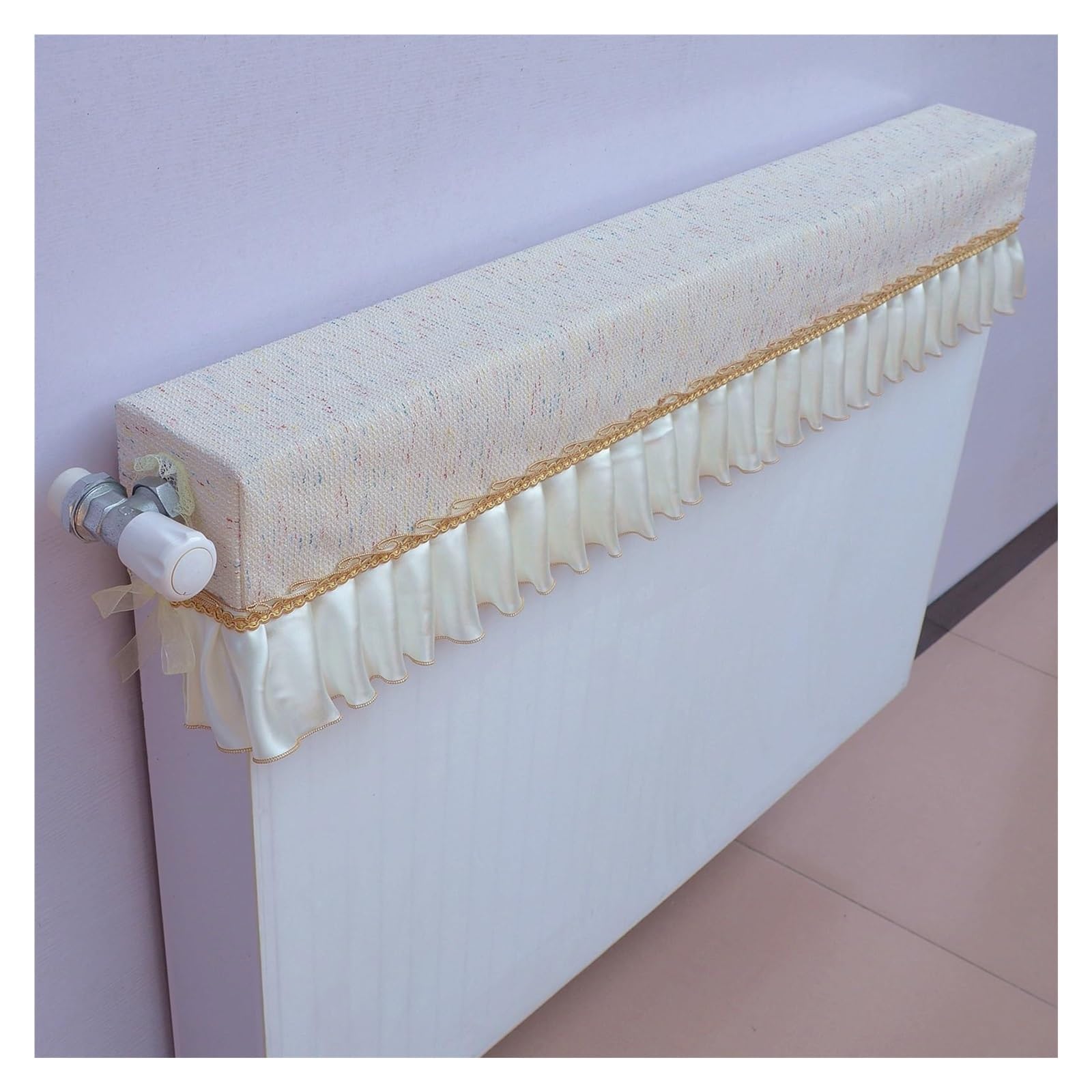Housse radiateur en coton et lin pour sublimer le salon en hiver