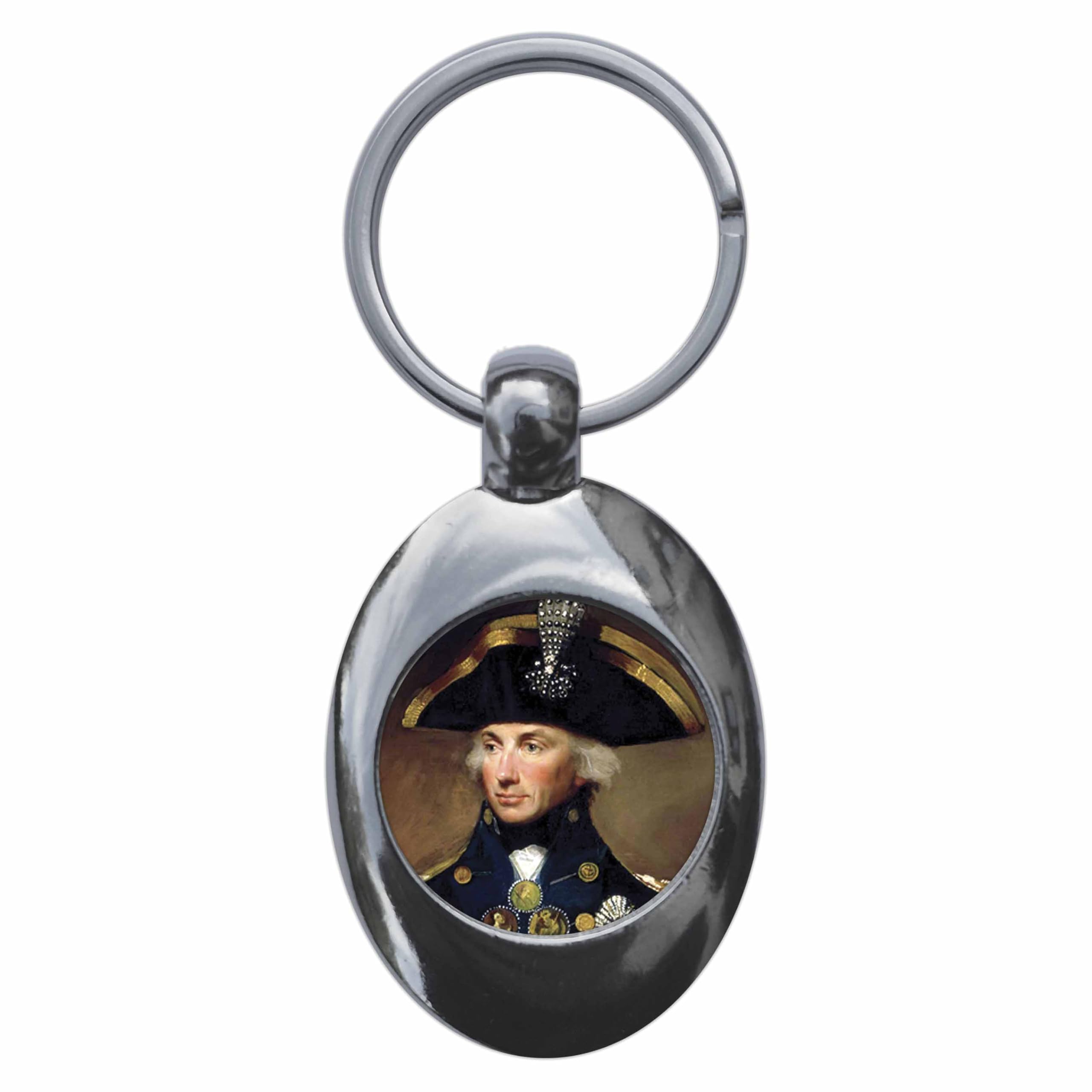 Ozorath Admiral Horatio Nelson Keyring Keychain Key Ring Chain With Trolley Coin
