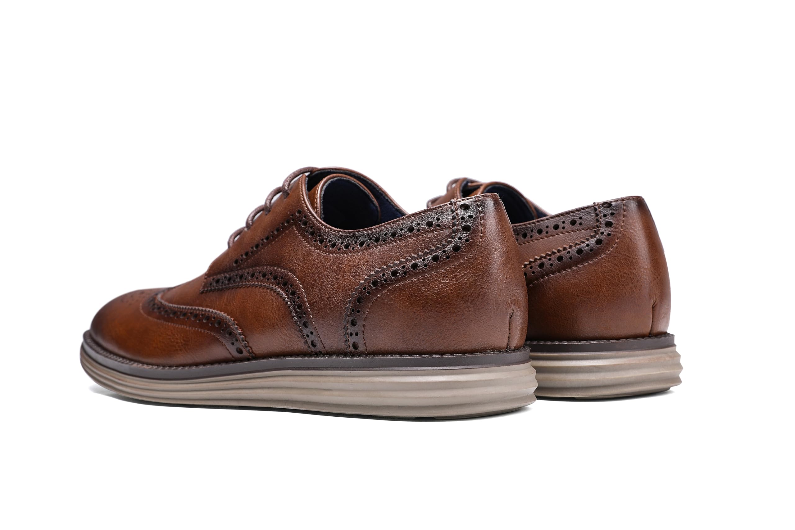 KNBR Scarpe formali da uomo stringate per lavoro, da viaggio, Oxford casual