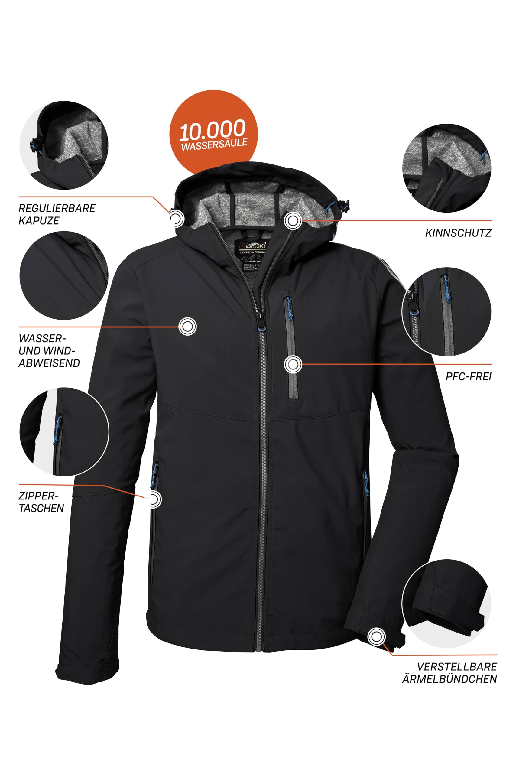 Killtec Kurtka typu softshell/kurtka outdoorowa z kapturem Men´s Kos 259 Mn Sftshll Jckt
