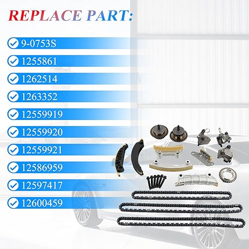 Miniatura 3 de 9-0753S Kit de cadena de distribución VCT Actuador selenoide engranaje para 2012-2017 Lacrosse Verano Equinox Terrain 2.2L  2.4L