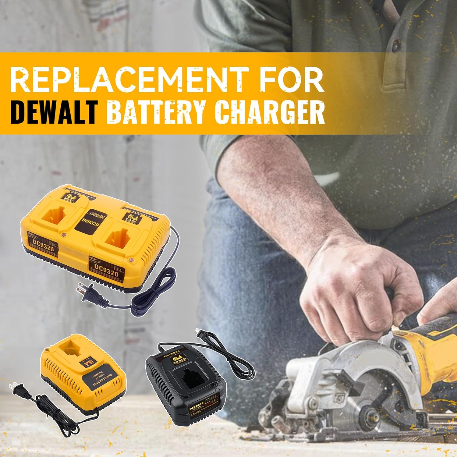 2Pack 12V 4.8Ah DC9071 Ni-Mh Replacement for Dewalt Battery DW9072 DW9071 DE9037 DE9071 DE9072 DE9074 DE9075 152250-27 397745-01 Compitable with Dewalt 12V Battery Cordless Power Tools