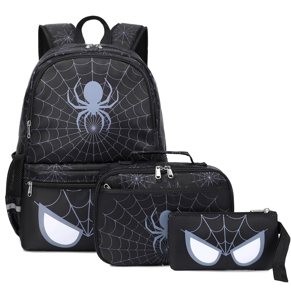 Spiderman Backpack Boys Backpack With Lunch Box, Camo Kids - Main Image