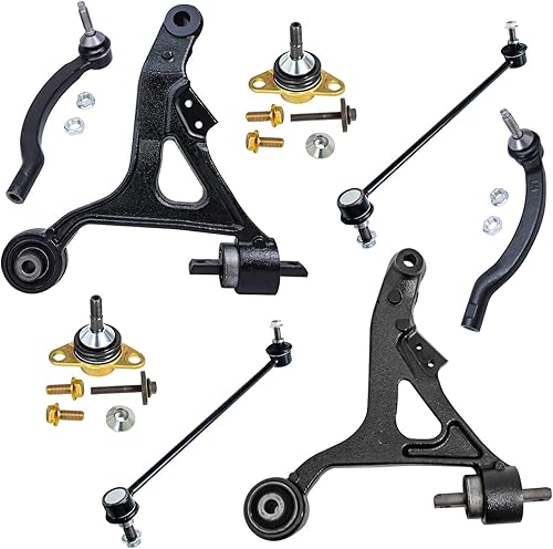 Miniatura 125 de Detroit Axle - Kit de suspensión delantera de 8 piezas para Toyota Sienna 2004-2010, brazos de control inferiores con rótulas interiores exteriores