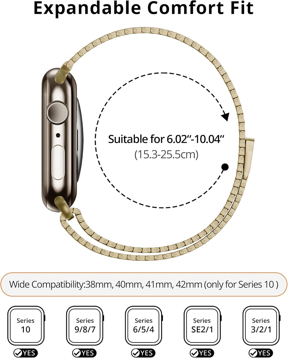 LULULOOK Milanese Mesh Loop Compatible with Apple Watch Band 49/46/45/44/42/41/40/38mm for Men Women, Stainless Steel Magnetic Buckle Strap for iWatch Ultra 3/2 Ultra Series 11 10 9 8 7 6 SE 5 4 3