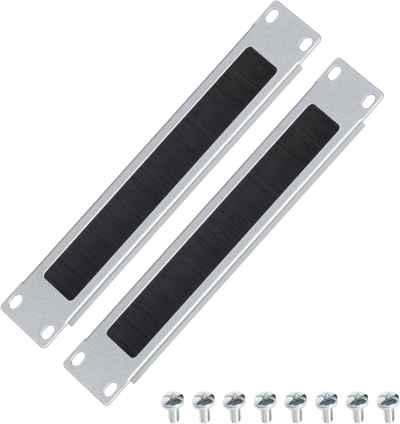 1U Brush Panel Cable Management for 10" Sturdy Stackable Network Rack