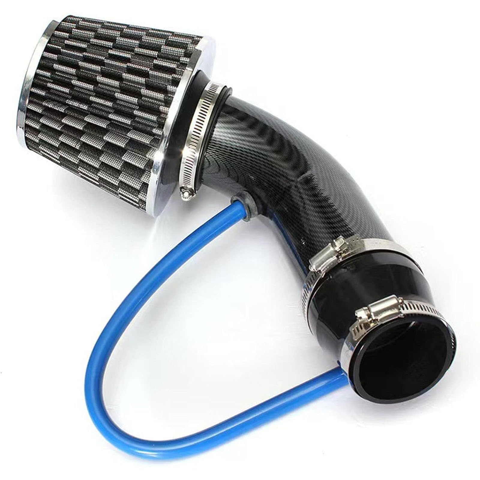 ADUYHCZ Cold Air Intake Filter Kit for Nissan Y60 Y61 Pulsar Qashqai X-Trail Xtrail Aluminium Induction Kit Pipe Clamp Accessories Cone Hoses,B