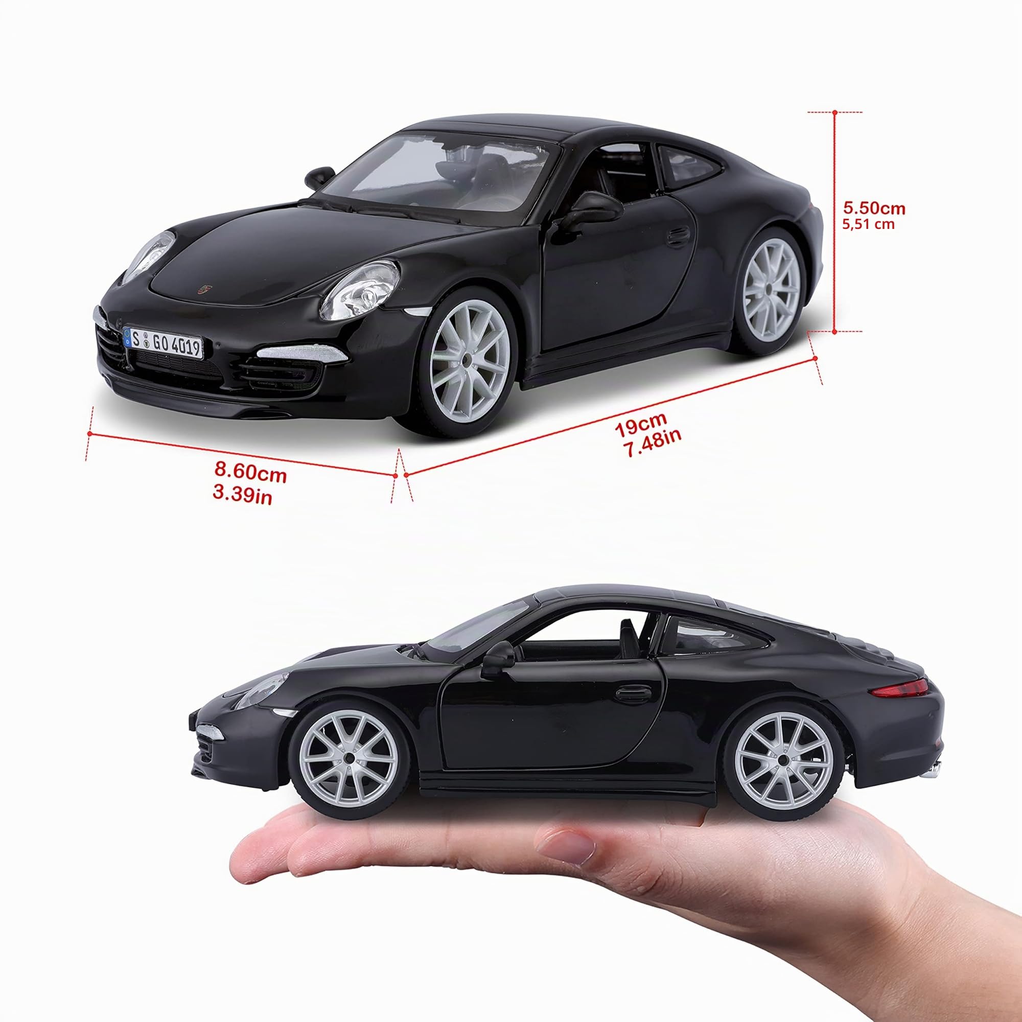 Bburago 1/24 Porsche 911 Carrera - Nera