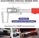 Disc Brake Rotor Micrometer Calipers,Metal Disc Brake Digital Micrometer Caliper Measuring Tool,LCD Inch Metric Fractional Unit Screen,0-150mm High Accuracy Measuring Tool-Inch/Metric Convers