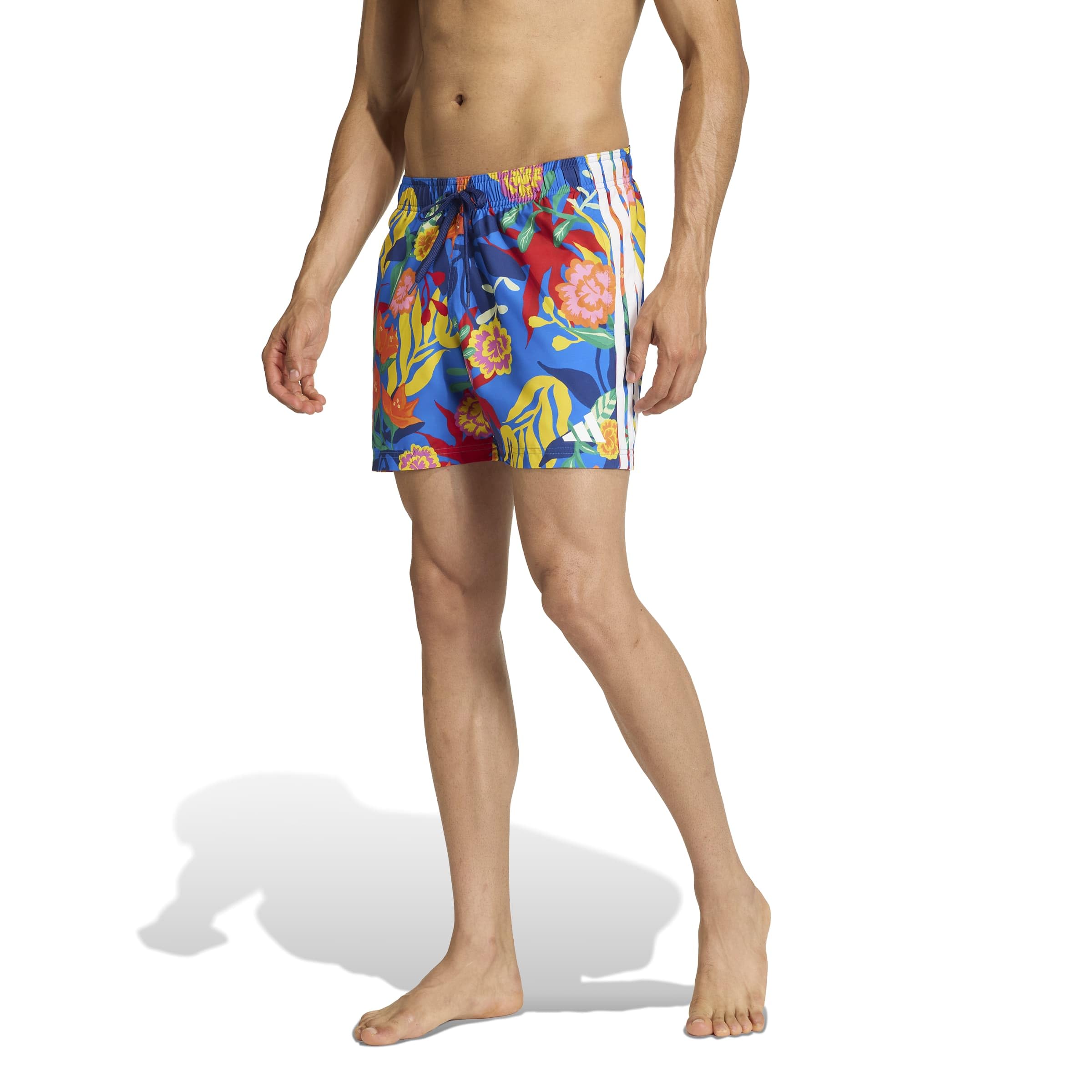 adidas Men's Short de Natation Mexicana Florals 3 Bandes 20,3 CM