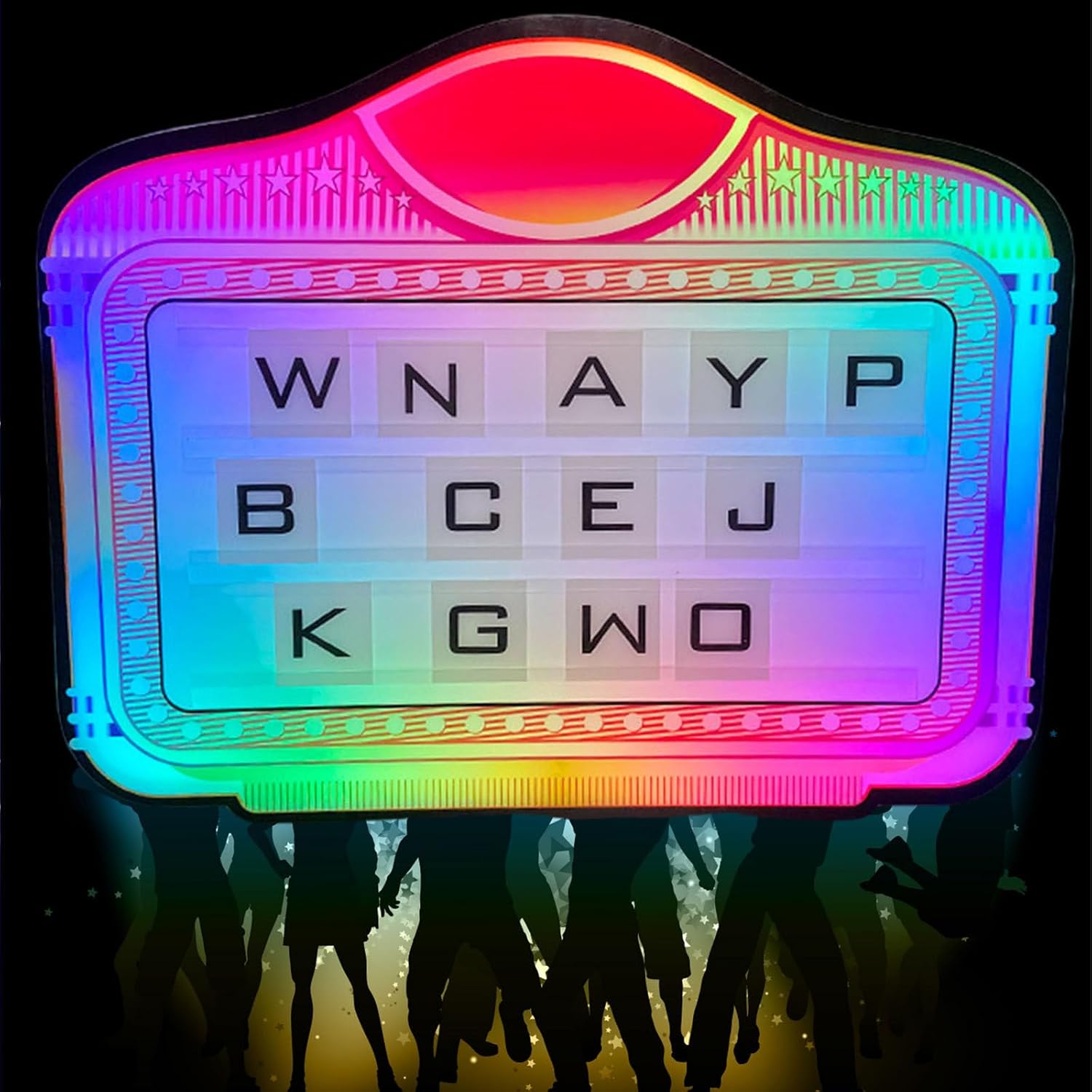 Color Letter Billboard, LED Letter Bottle Presenter - VIP Service Sign with Color Change and Changeable Letters - Perfect for Club, Night Club, Party, Bar,A