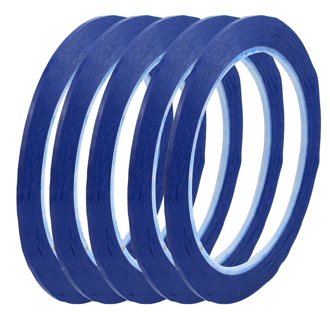 Aexit 5pcs 2mm Labels & Labeling Equipment x 66M Safety Caution Reflective Warning Sticker Adhesive Industrial Labeling Tape Tape Blue