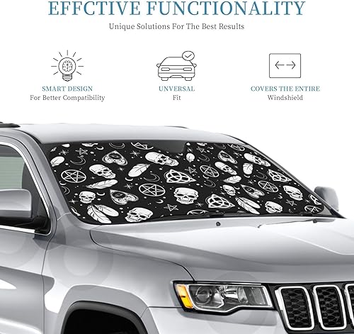 Miniatura 4 de Parasol plegable para parabrisas delantero, bloquea los rayos UV para mantener tu vehículo fresco, protector de visera para automóvil, camión, SUV