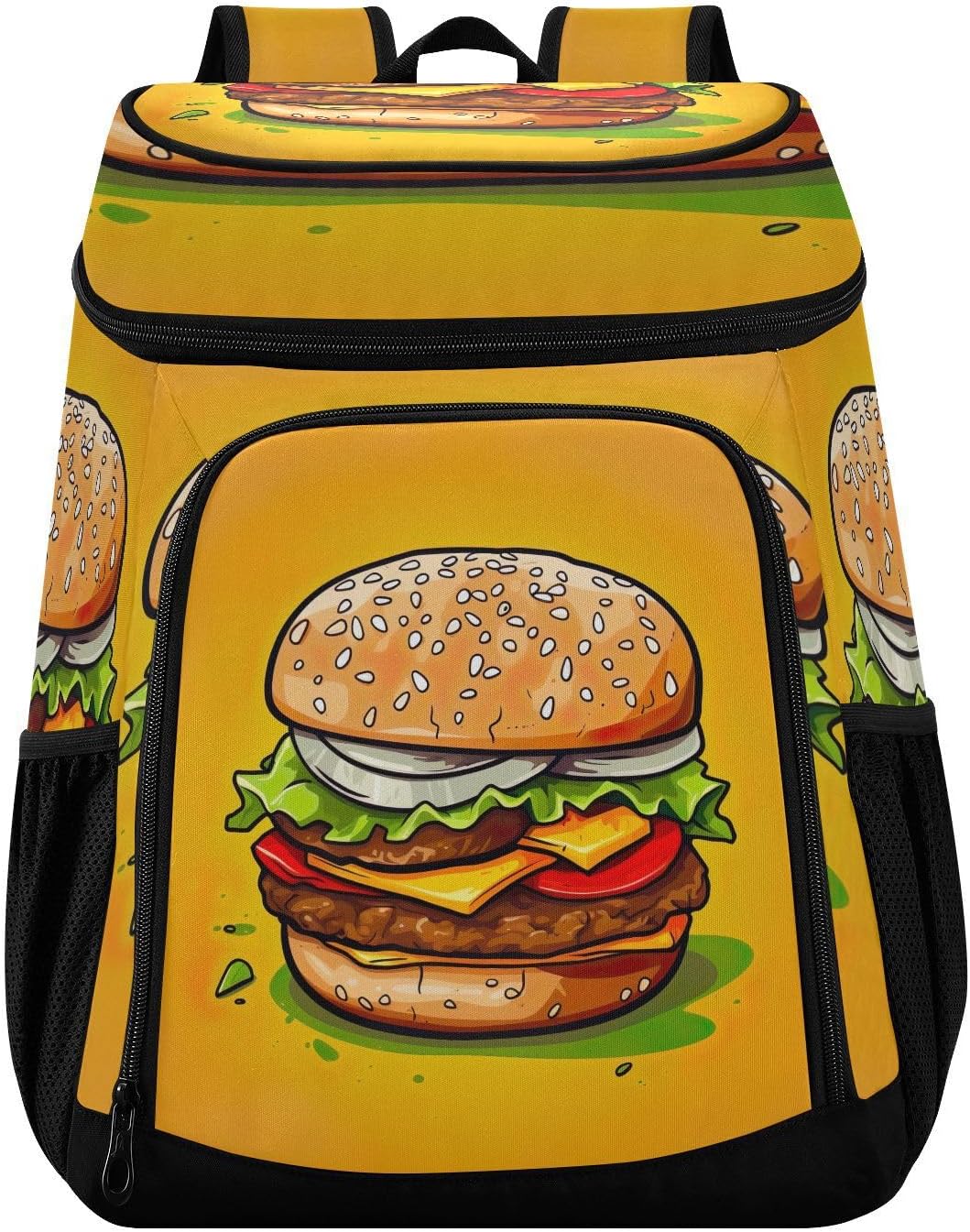 Gourmet Burger Cooler Backpack 36 Cans Leakproof Waterproof Backpack Cooler Bag Beach Accessories Travel Camping Fishing Backpack for Women Men