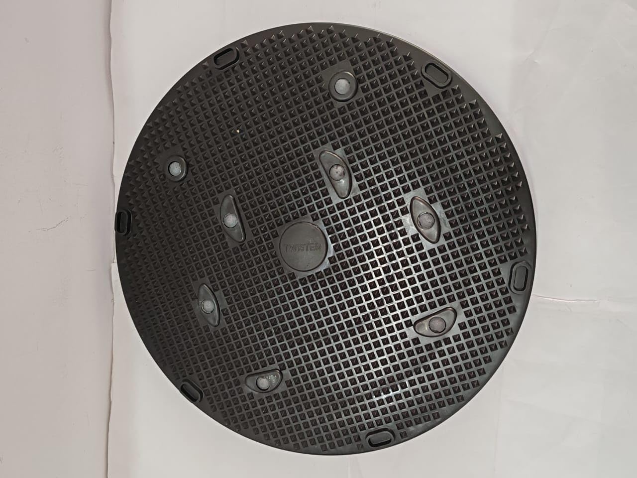 Saini_MEDICOS Tappetino per agopressione Twister Big Disc Piramide e terapia magnetica (grigio)