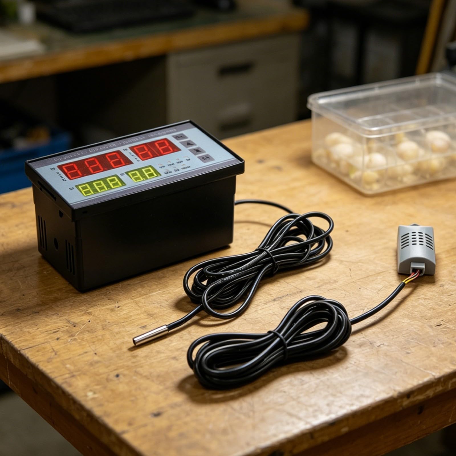Controlador digital de temperatura para incubadora xm-18 con control de humedad de aire, pantalla LCD para incubadora, invernadero, terrario, 220 V