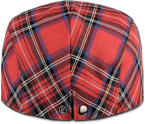 Miniatura 3 de Gorra plana a cuadros para mujer Ivy Gastby Cabbie Gorra unisex de algodón Newsboy