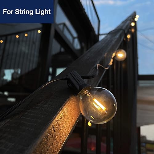 Miniatura 5 de FLSNT Bombillas LED de repuesto para tira de luces al aire libre, bombillas LED G40 Globe para candelabros, 2700 K blanco suave, 1 W (equivalente a