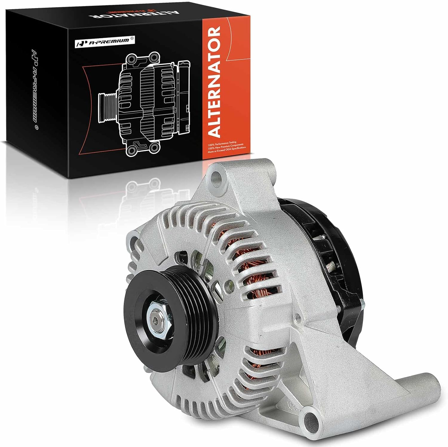 A-Premium Alternator Compatible with Ford Taurus & Mercury Sable, 2000-2001, 3.0L, 12V 130A 6-Groove Pulley Clockwise, Replace# F6DZ10346B, F6DU10300BD