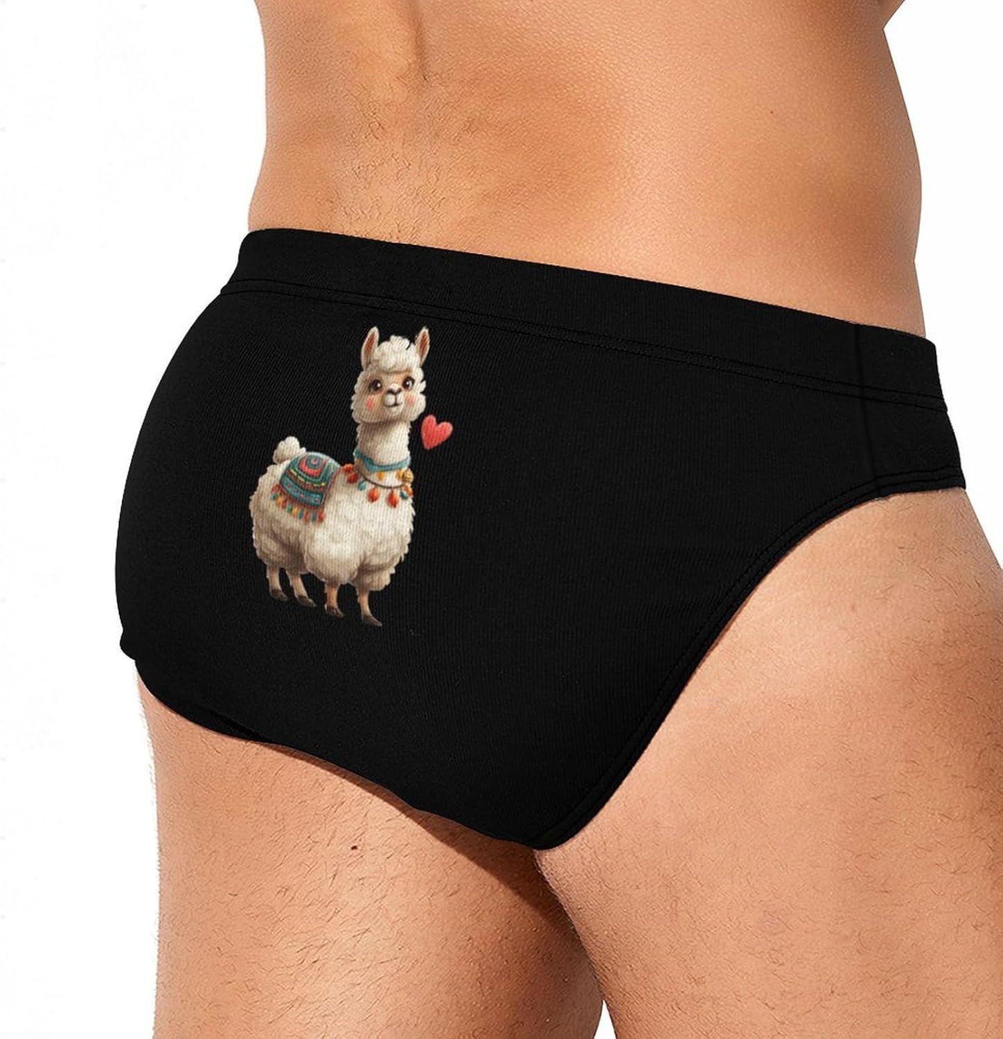 Llama-Alpacas Animal Men's Swimsuit Brief Sexy Bikini Briefs Retro Printed Swimwear Quick Dry Swimming Trunks 3X-Large