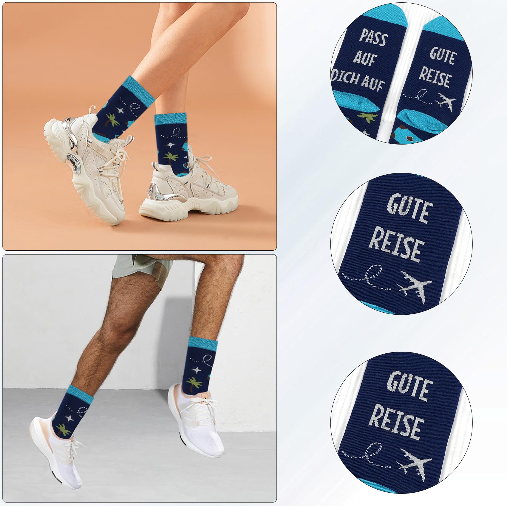 Geschenke für Reisende, Reise Geschenk, Geschenke für Weltenbummler, Auslandsjahr Abschiedsgeschenk, Geschenk Reiseliebhaber Weihnachtsgeschenke Geburtstagsgeschenk Reisende Socken