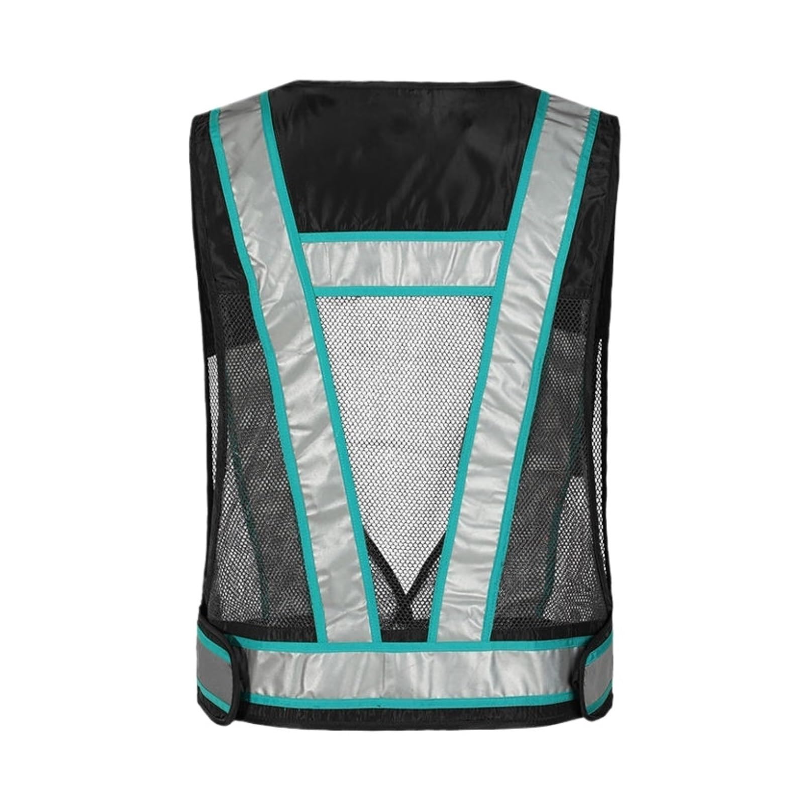Industrielle Warnweste Wasserdicht Reflektierende Sicherheitsjacke Mit V-Ausschnitt, Fahrradweste for Nachtfahrten ReißVerschluss Reflektierende Weste
