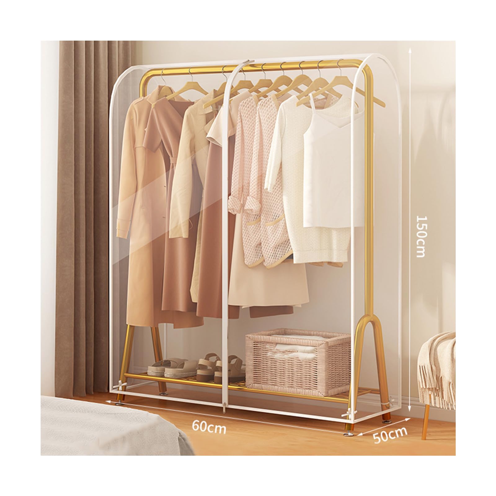 Amazon｜ALLMIRA ハンガーラック カバー 洋服カバー 衣類カバー 防虫防