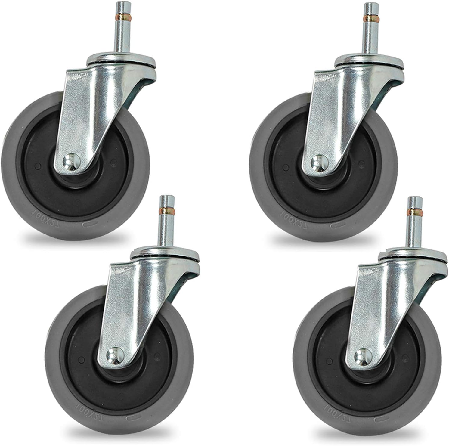 UYSELA Castor Wheels,4 Inchor Wheels Heavy Dutynitureer Dining Car Swivel Wheels,Stemors Industry Trolley Wheel, for Hotel School Dining Car,Silent Movinger,4 Pack/Universal/50Mm/2In