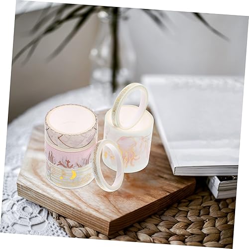 Miniatura 7 de STOBOK 24 rollos de cinta washi de estampado en caliente, cinta decorativa para álbumes de recortes, calcomanías de diario kawaii, álbum de fotos,