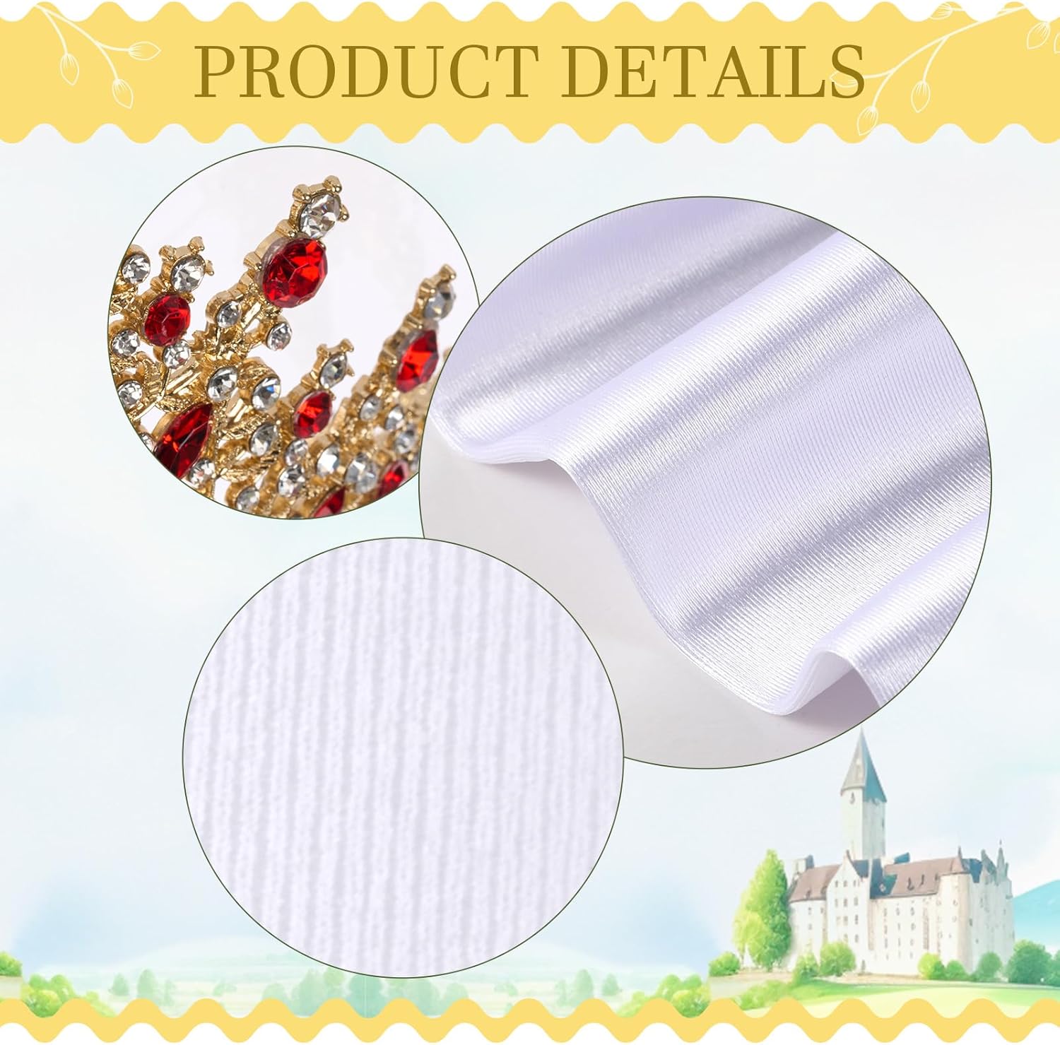 JaGely 5 Pcs Princess Fairy Costume for Women Corset Tops Skirt Headband Gloves Socks Adult Dress Carnival Role Play Party - Image 3