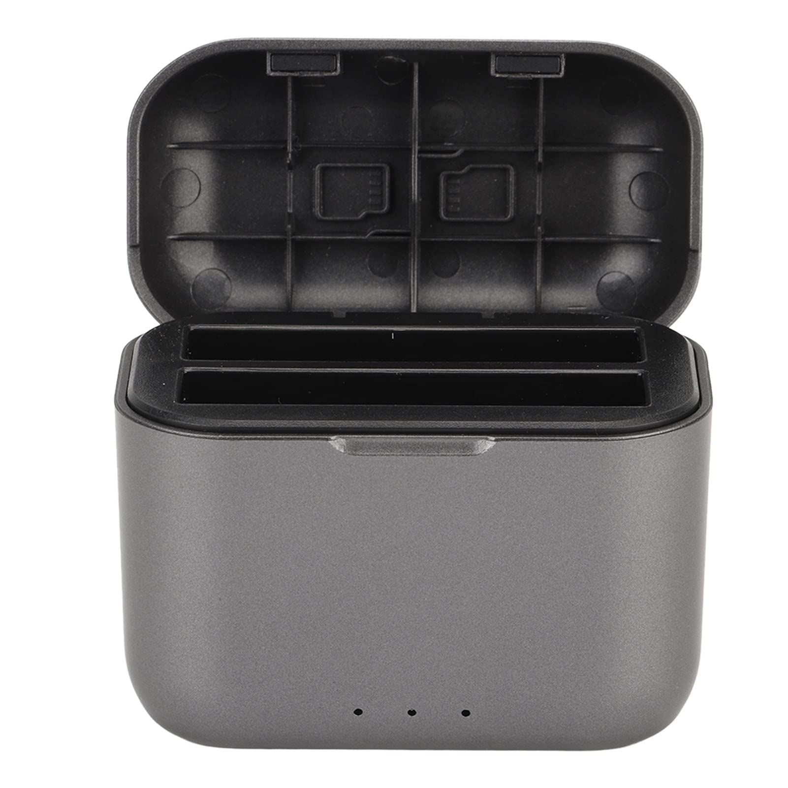 Asixxsix Chargeur de Batterie X3, Station de Charge de Batterie Compacte et Portable à 2 Canaux, Charge Rapide de 75 Minutes, Boîte de Stockage de Gestion Intelligente avec Emplacements pour Carte